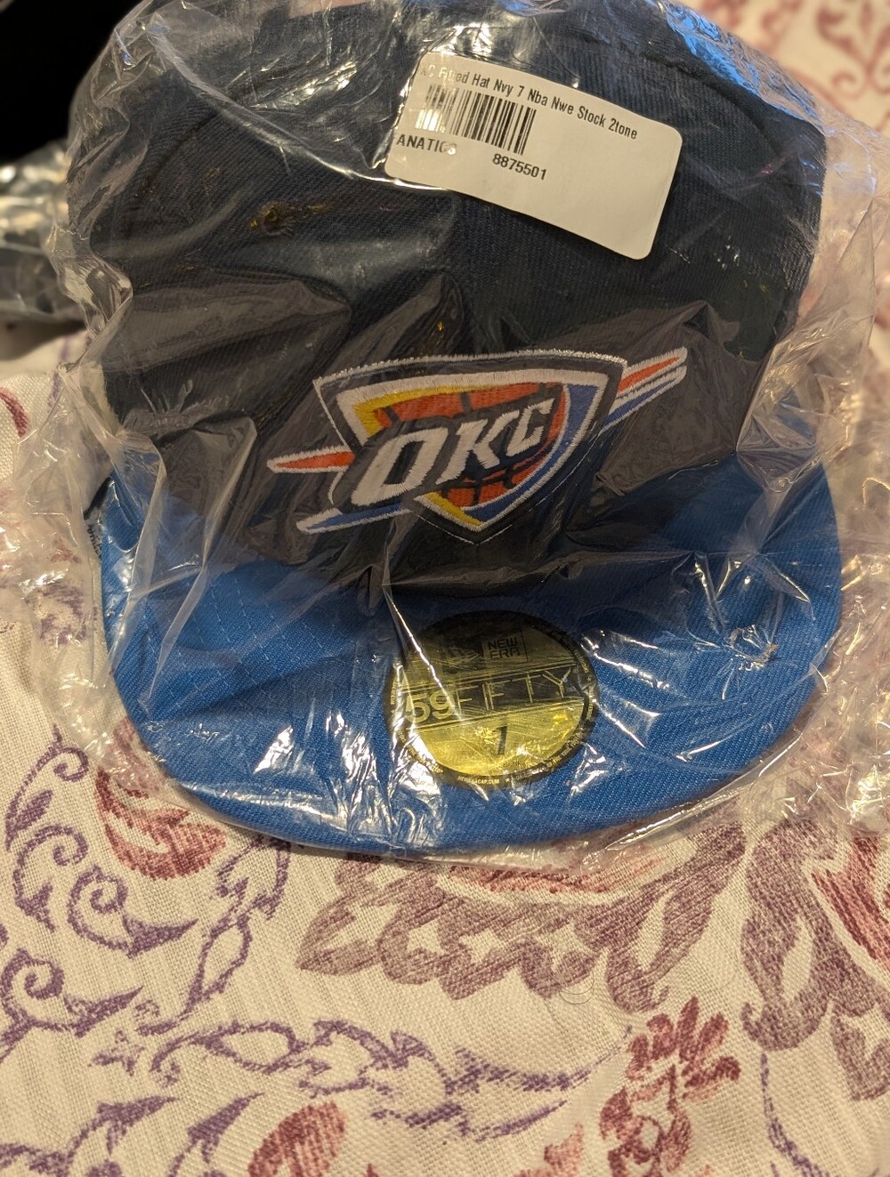 New Era Size 7 Oklahoma City Thunder Navy/Blue Snapback Hat
